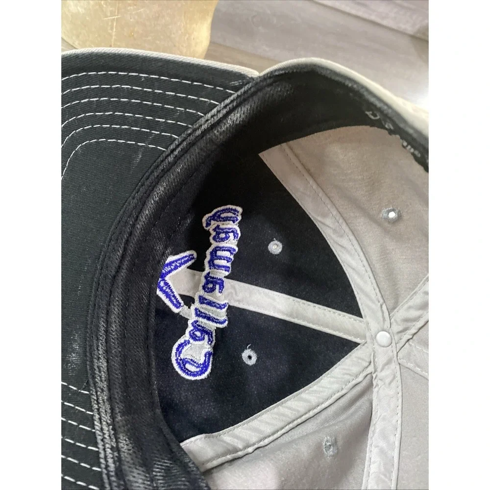 Callaway Golf Hat Mens Gray Blue Embroidered‎ Logo Adjustable Strapback Cap (BD)